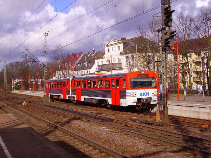 Die AKN steht am 02.03.08 in Elmshorn.