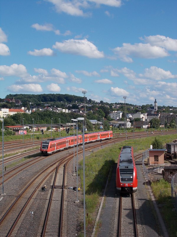 Drei 612er An Der Eselsbrucke Der Vordere Fahrt Zum Tanken Die Anderen Zwei Machen Sich Auf Den Weg Nach Erfurt Bahnbilder De