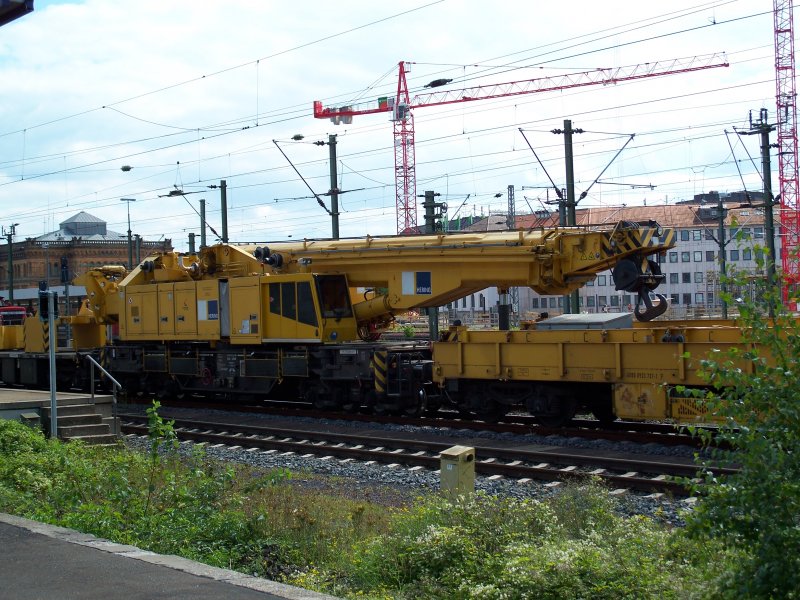 Ein Eisenbahnbaukran in Hannover (3.8.2007)