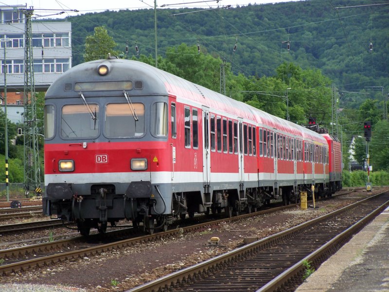 Eine Regionalbahn war im Sommer 2007 im Bahnhof Aalen abgestellt.