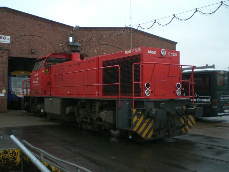 Eine weitere Mak G 1206 der CFL Cargo am 16.05.2007 bei der NEG in Niebll.