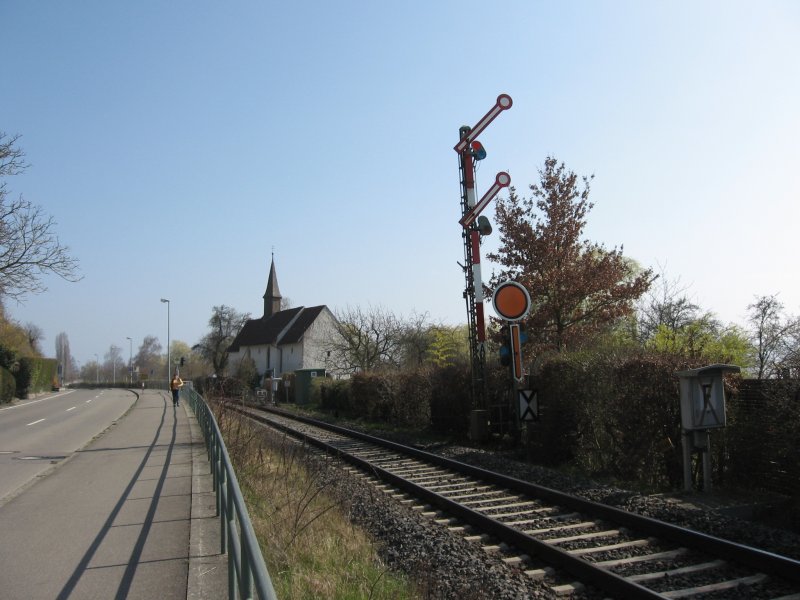 Einfahrsignal berlingen/Therme am 1.4.07