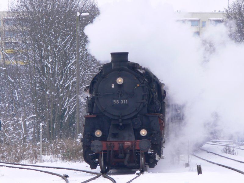 Einfahrt in Arnstadt am 14.02.09