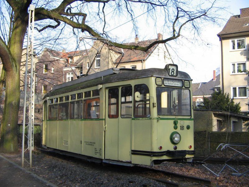 Emschertalmuseum Wanne-Eickel,02/2005,Bogestra-Straenbahn.