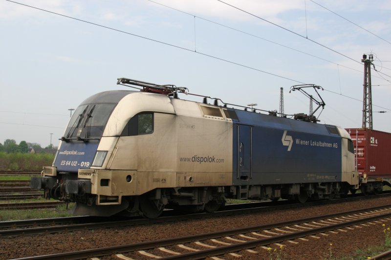 ES 64 U2-019 am 18.4.09 in Duisburg-Bissingheim