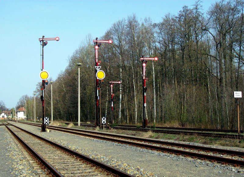 Formsignale in Cunnersdorf in Richtung Stragrbchen