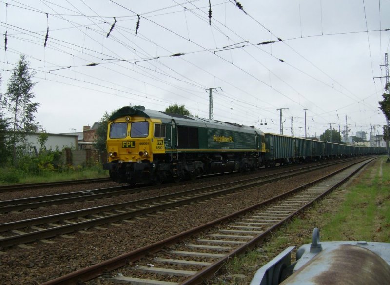 FPL 66 001 am 12.09.2008 bei der Ausfahrt aus Cottbus