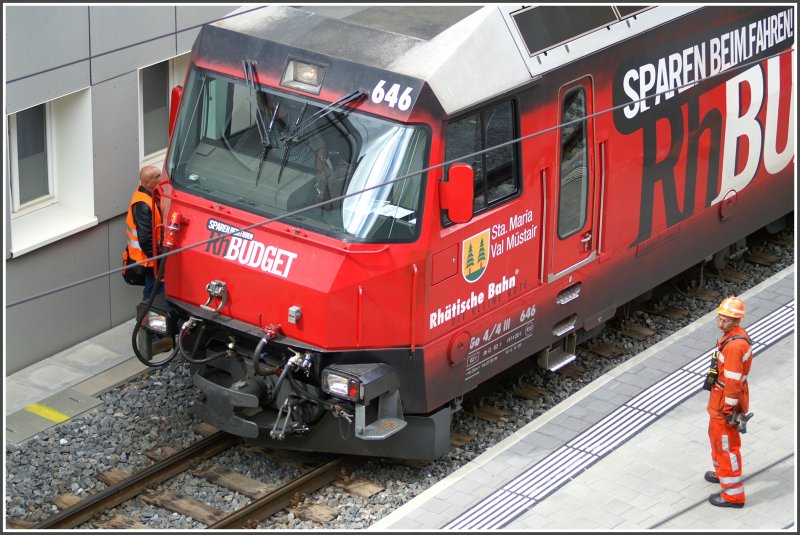 Ge 4/4 III 646  Sta.Maria Val Mstair  in Chur. (04.07.2007)