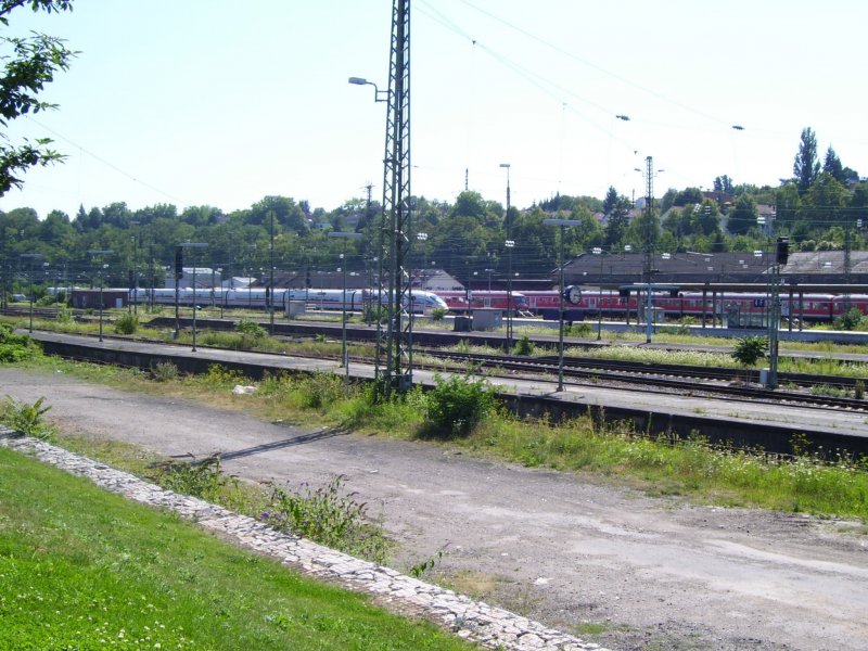 Gleisvorfeld in Wiesbaden Hbf; 06.08.2007