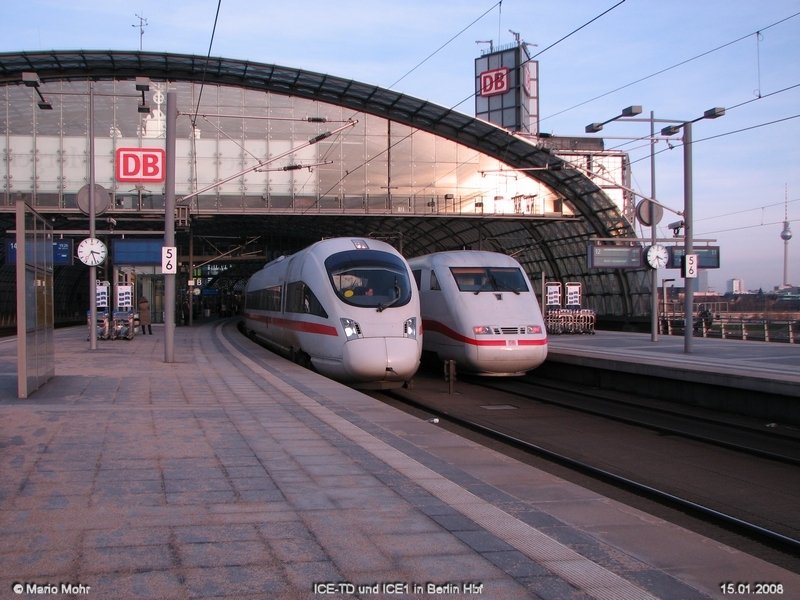 ICE-TD und ICE1 in Berlin Hbf