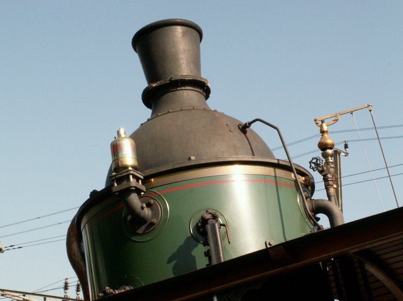 Kesseldetail der Stehkessel Zahnradlok Nr.7 von 1873.Goldau 23.05.09