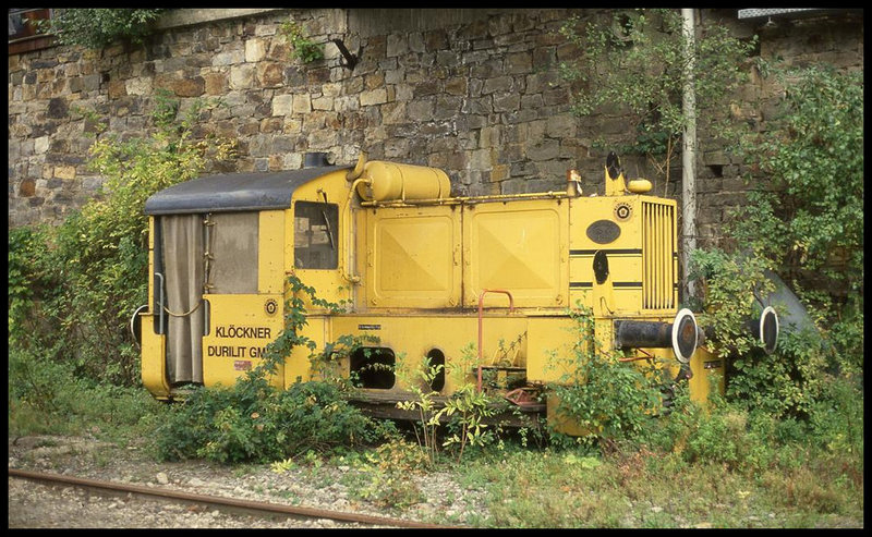 Kof Rangierlok Der Klockner Durilit Im Steinbruch Piesberg In Osnabruck Am 11 9 1994 Bahnbilder De