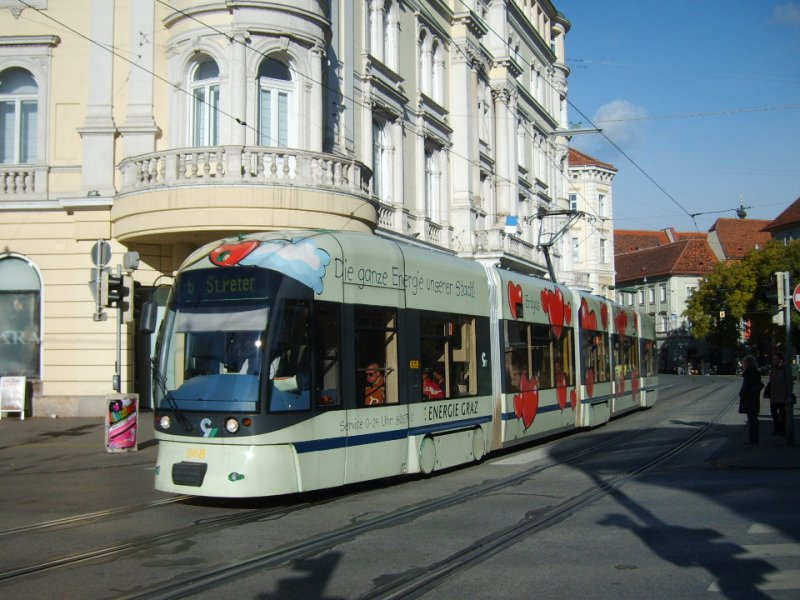 Linie 6 beim Jakominiplatz.