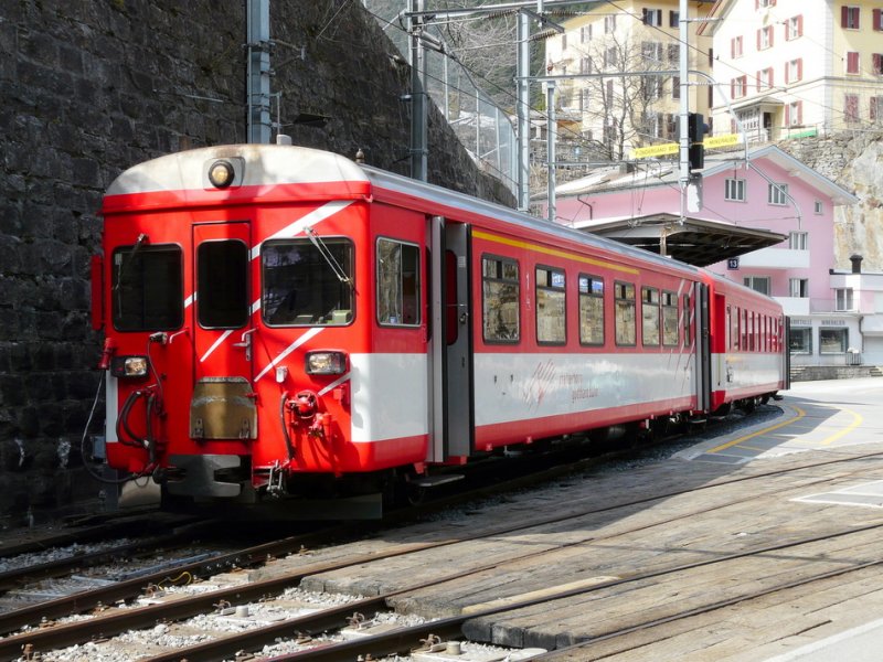 MGB - Steuerwagen ABt 4182 in Gschenen am 08.04.2009