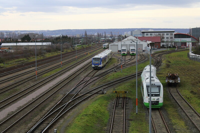 NEBB 650 xxx am 01 01 2023 im Bw der Erfurter Bahn in Erfurt Ost  