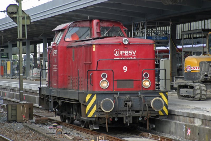 PBSV 9 bei Bauarbeiten am 12.9.09 in Essen Hbf