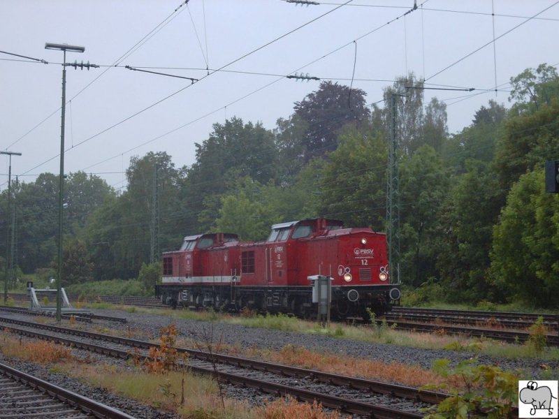 PBSV Loks #12 und #18 nach getaner Arbeit im Coburger Gterbahnhof.
Die Aufnahme entstand am 29. Mai 2007.