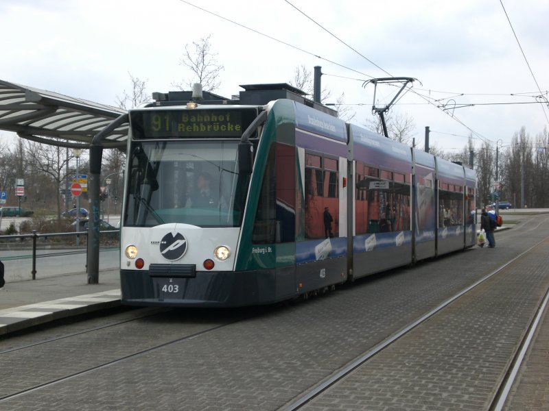 Potsdam: Straenbahnlinie 91 nach Bahnhof Rehbrcke am Hauptbahnhof.