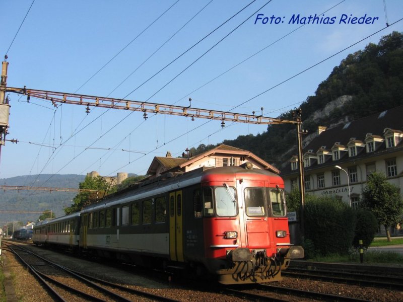 RBe, AB und Bt bei der Ausfahrt des Bahnhofes Klus am 20.09.08 auf der fahrt richtung Oensingen