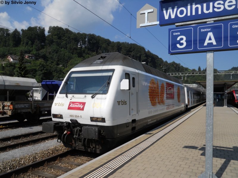 Re 465 004 0 Kambly Am 5 7 2011 In Wolhusen Als Re Nach Luzern Bahnbilder De