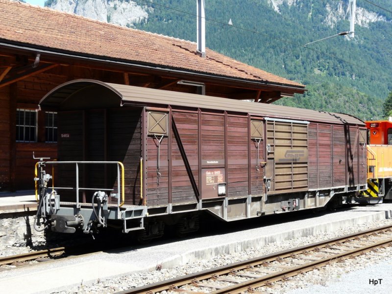 RhB - Gterwagen Gak-v 5403 im Bahnhof von Reichenau am 26.07.2009