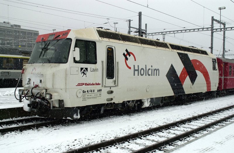 RHB Holcim E-lok in Chur.
10.12.2008