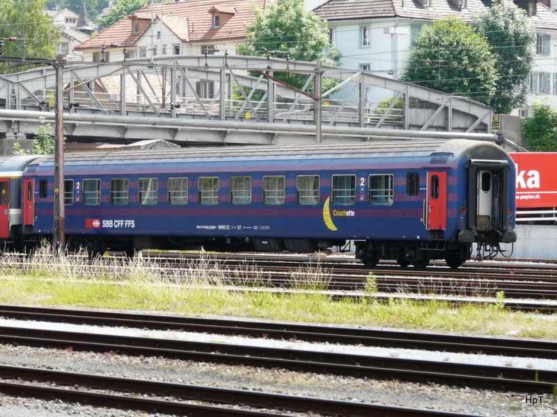 SBB - Personenwagen 2 Kl. Typ Bcm 51 85 50-70 009-1 abgestellt in St.Gallen am 21.06.2009