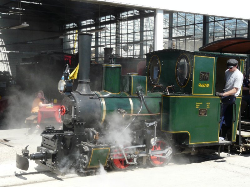 SchBB - Dampflok Emma unterwegs bei Bahnjubilum 30 Jahre SchBB = Schinznacher Baumschulbahn am 27.04.2008