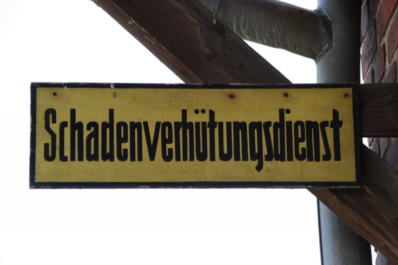 Schild am Gterboden von Schwerin