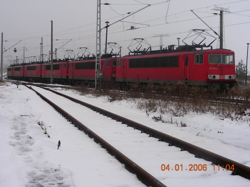 Spinnenballett der 155er im Senftenberger Rbf