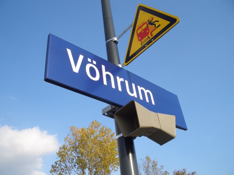 Stationsschild von Vhrum (KBS 310)