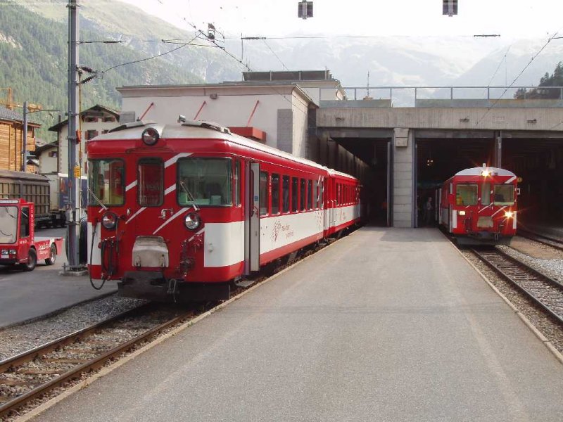 Steuerwagen der MGB in Zermatt. 06.08.07