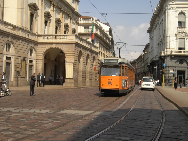 Straenbahn in Mailand. (September 2008)