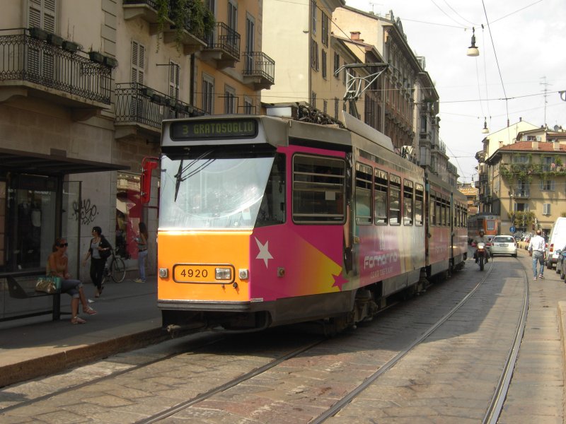 Straenbahn in Mailand. (September 2008)