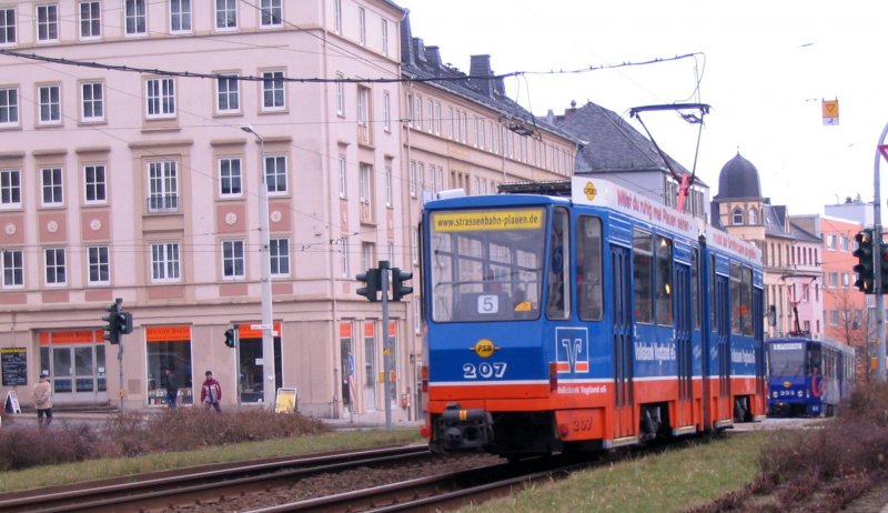 Straenbahn in Plauen; 21.03.2007