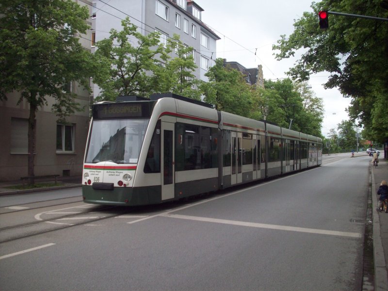 Straenbahnlinie 1 Richtung Gggingen.16.05.09