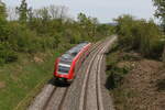 612 486 war am 1. Mai 2024 bei Pirkensee in Richtung Regensburg unterwegs.