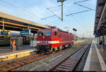 143 005-7 (243 005-6) beim Umsetzen in Magdeburg Hbf auf Gleis 4. Sie führte einen Sonderzug zum Sachsen-Anhalt-Tag in Stendal an. Dieser steht am gleichen Bahnsteig gegenüber und befindet sich auf der Rückfahrt.

🧰 Tradition ...