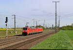 Sportliche Doppeltraktion, gebildet aus 152 081-6 und 152 095-6 (Siemens ES64F), fährt in Großkorbetha Richtung Weißenfels.

🧰 DB Cargo
🕓 13.4.2024 | 10:28 Uhr