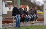 Unser Gruppenfoto aus Orlamnde: v.l.n.r.: Valentin Pietzen, meine Wenigkeit, mein Cousin Fabian, Christopher Ptz und  Truppfhrer  Kevin Schmidt.