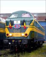 Zur 20 Jahrfeier des  Muse ferroviaire de Kinkempois  war Diesellok 6041 festlich geschmckt.