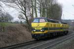 SNCB-Loks 5507 und 5537 als Lokzug unterwegs nach Aachen-West, hier aufgenommen am 17/01/2009 in der Rampe am Gemmenicher Weg.