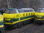 SNCB-Loks 6241 und 6267 stehen an diesem 23/02/2009 in Angleur.