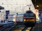 E-Lok 1189 fhrt mit ihrem IC aus Amsterdam im Bahnhof Brssel Nord ein, von hier geht es gleich weiter zur Endhaltestelle Brssel Sd.
(Bruxelles Midi). 17.02.08  