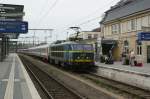 SNCB Baureihe 20 (2007) bringt den Eurocity nach Zrich in den Bahnhof Luxemburg ein.