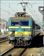 E-Lok 2131 fhrt am 17.02.08 in den Bahnhof Bruxelles Nord ein. (Jeanny)