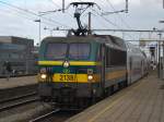 IC-Zug Antwerpen-Charleroi trifft im Bhf Mechelen ein. 17. Februar 2015.