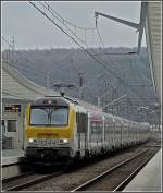 Ein nichtendenwollender IC A Eupen-Oostende erreicht den Bahnhof Lige Guillemins am 28.03.10 mit 6 minutiger Versptung. (Jeanny) 