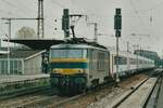 Scanbild: am 13 Februar 2000 durchfahrt NMBS 1605 mit ein Leergarnitur für IC 420 Köln Hbf-->Oostende Köln Deutz.