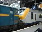 SNCB 1601 mit D-Zug Oostende - Kln am 04.09.2002 in Kln Hbf. Wieder mal keine Wendezug-Lok gehabt, Steuerwagen hinter der Lok, soll bei uns auch vorkommen!